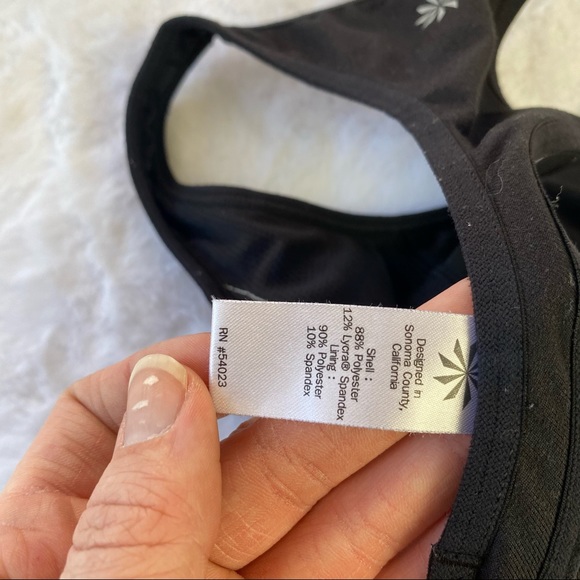 Athleta Double Dare Black Sports Workout Bra - Picture 6 of 9